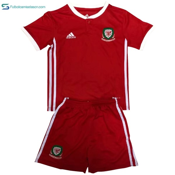 Camiseta Gales 1ª Niños 2018 Rojo
